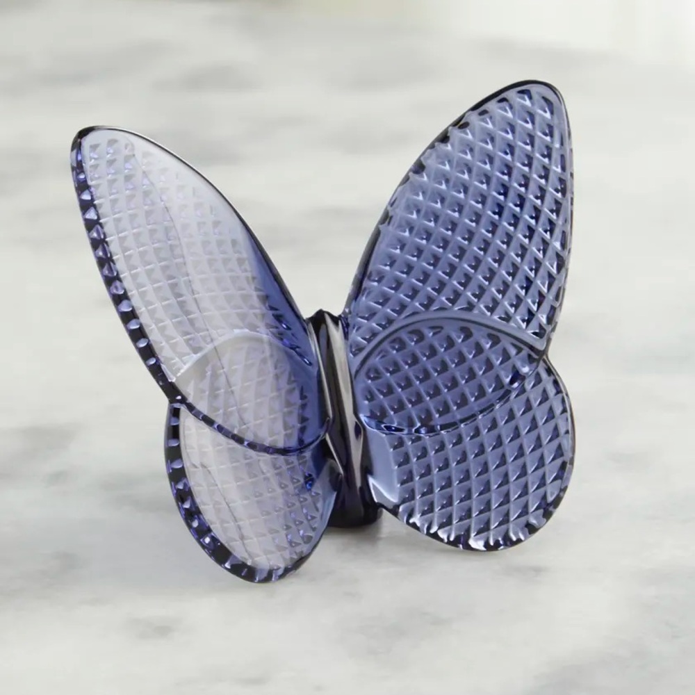 Baccarat Lucky Crystal Midnight Blue Diamante Butterfly